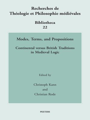 cover image of Modes, Terms and Propositions